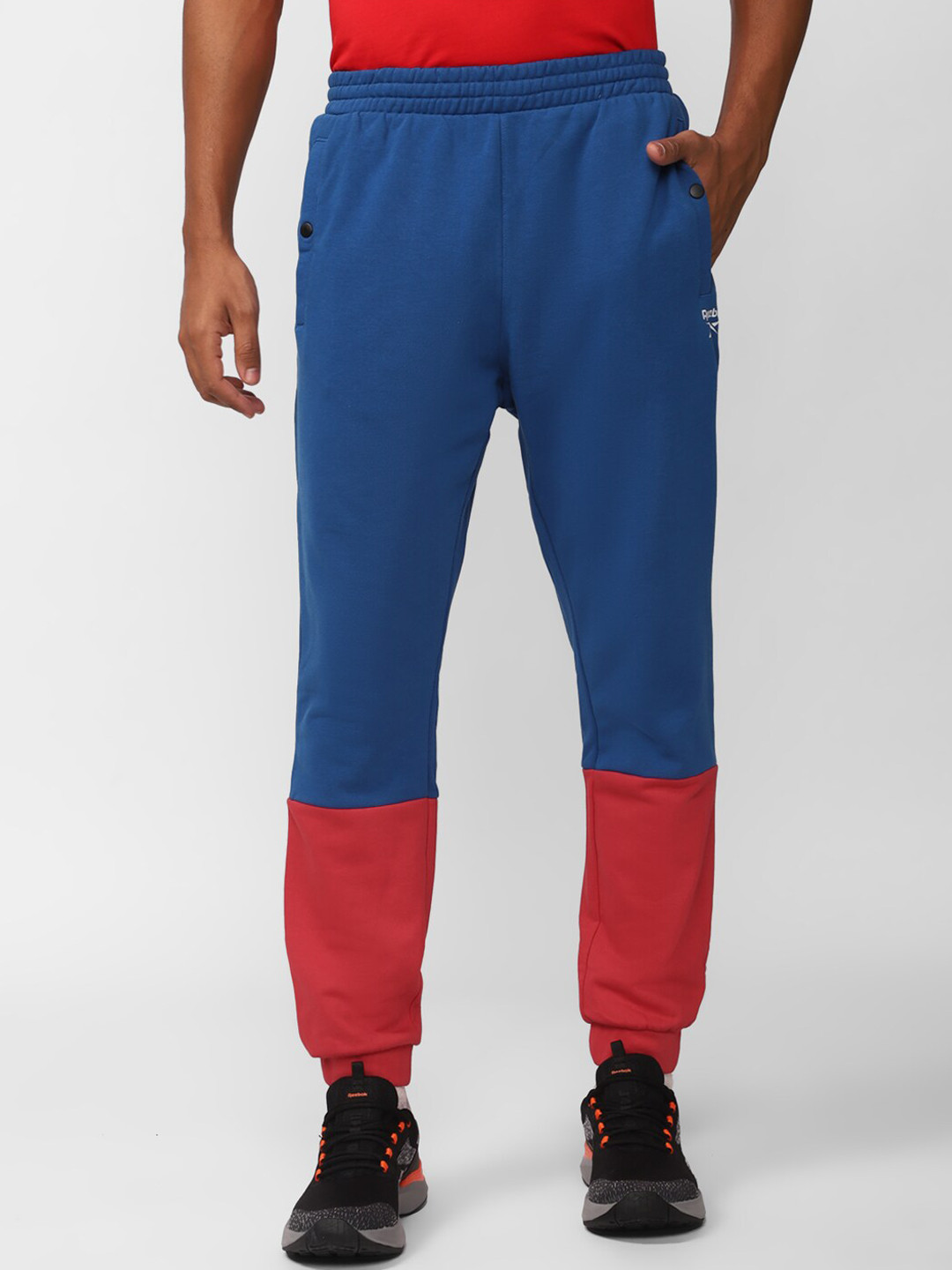 Reebok Men Colourblocked Wce Joggers