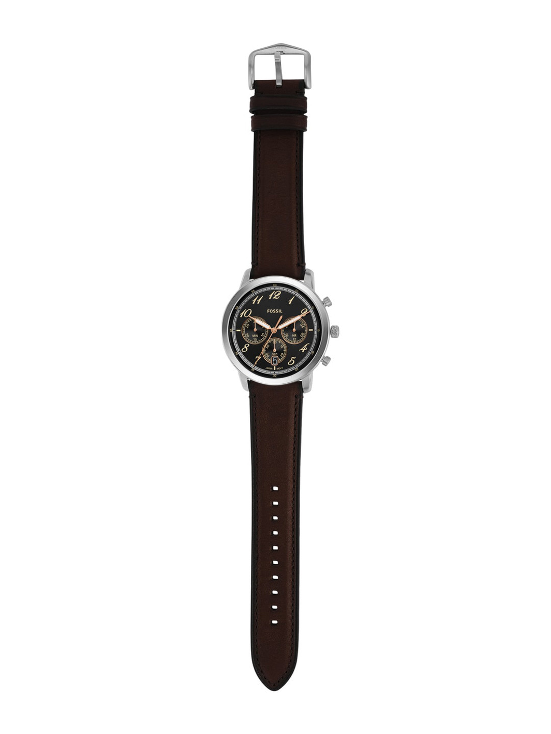 Buy Fossil FS6024 Men's Leather Strap Analogue Watch - Image 4