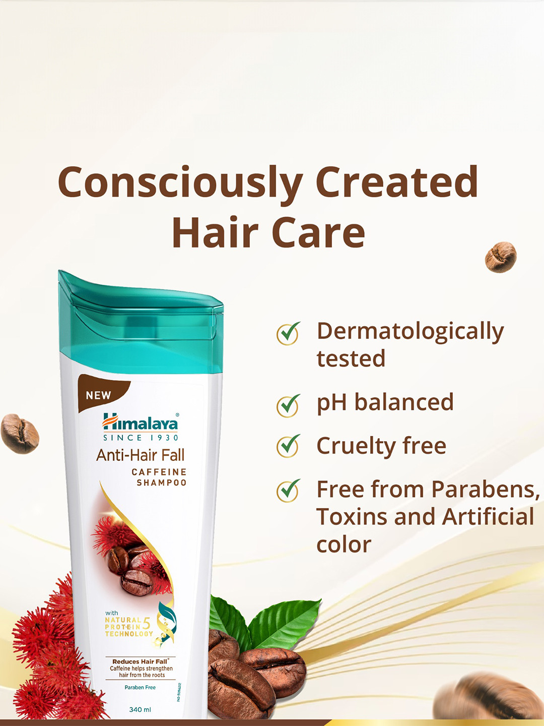 Himalaya Anti-Hair Fall Caffeine Shampoo - 340ml - Image 3