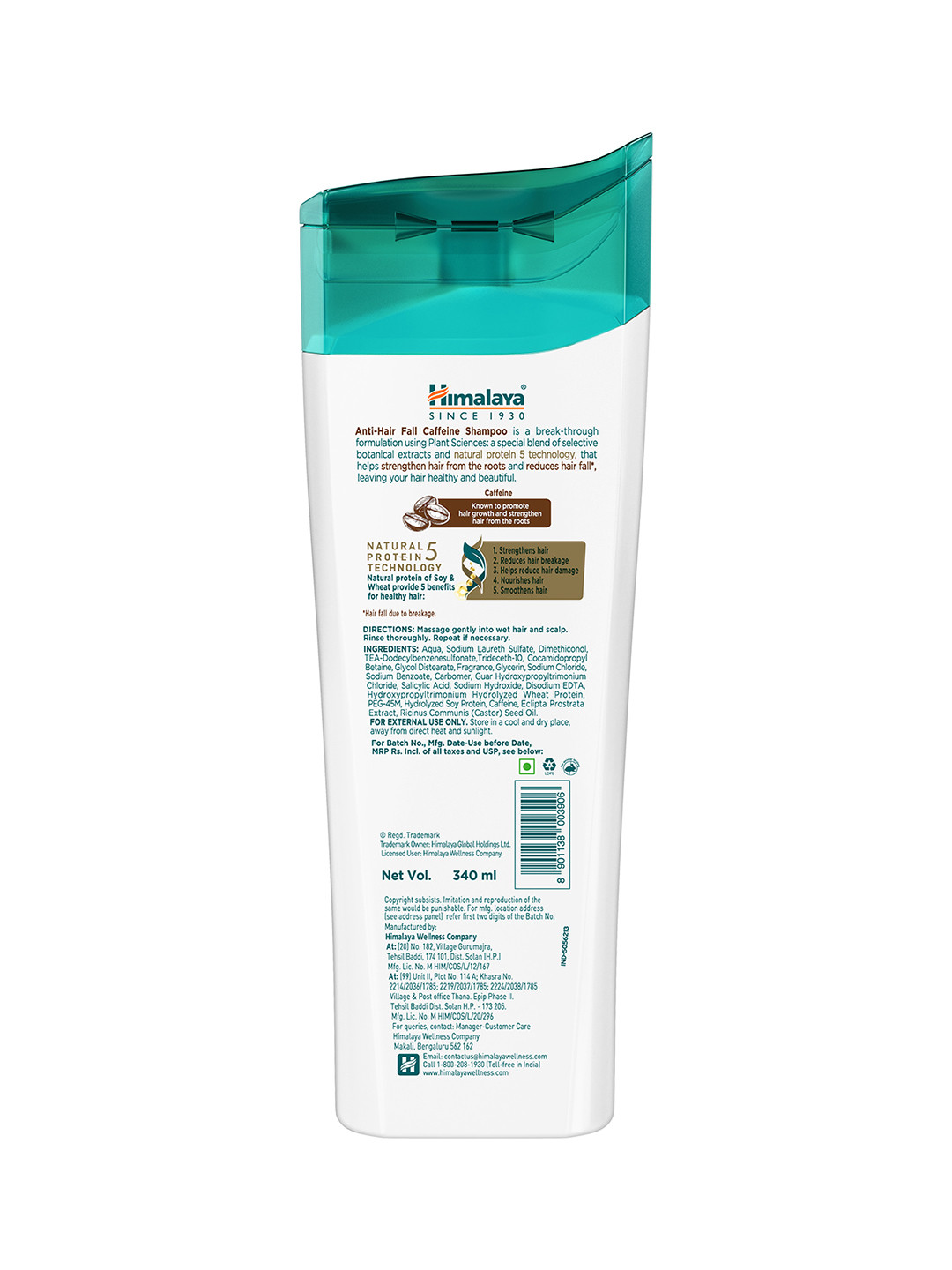 Himalaya Anti-Hair Fall Caffeine Shampoo - 340ml - Image 2