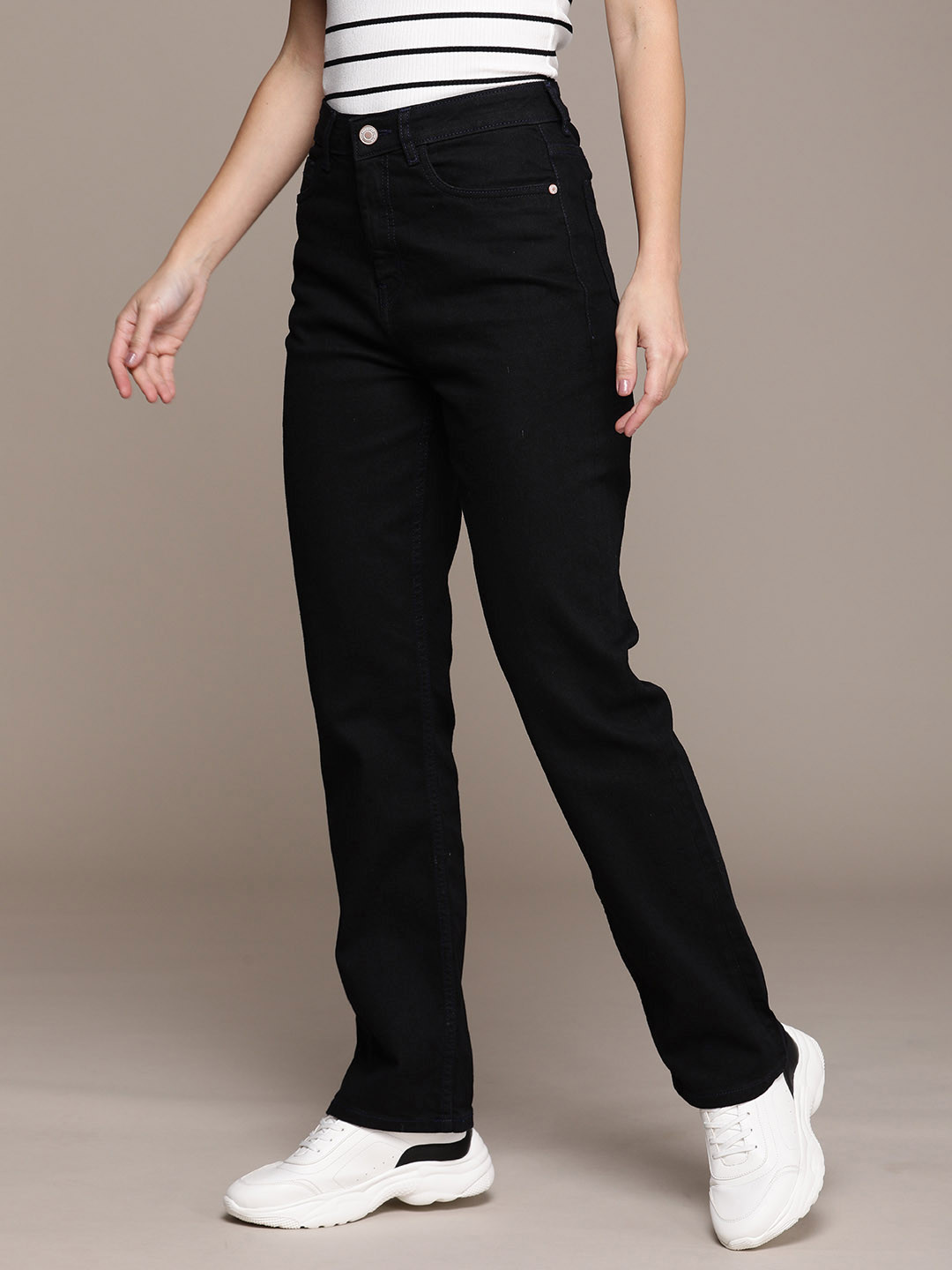 Roadster Women Straight Fit High-Rise Jeans - Image 2