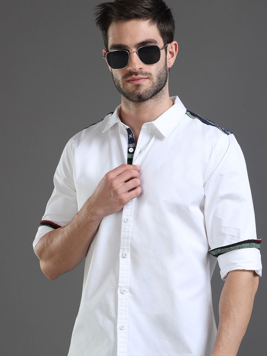 HERE&NOW Slim Fit Cotton Casual Shirt - Image 1