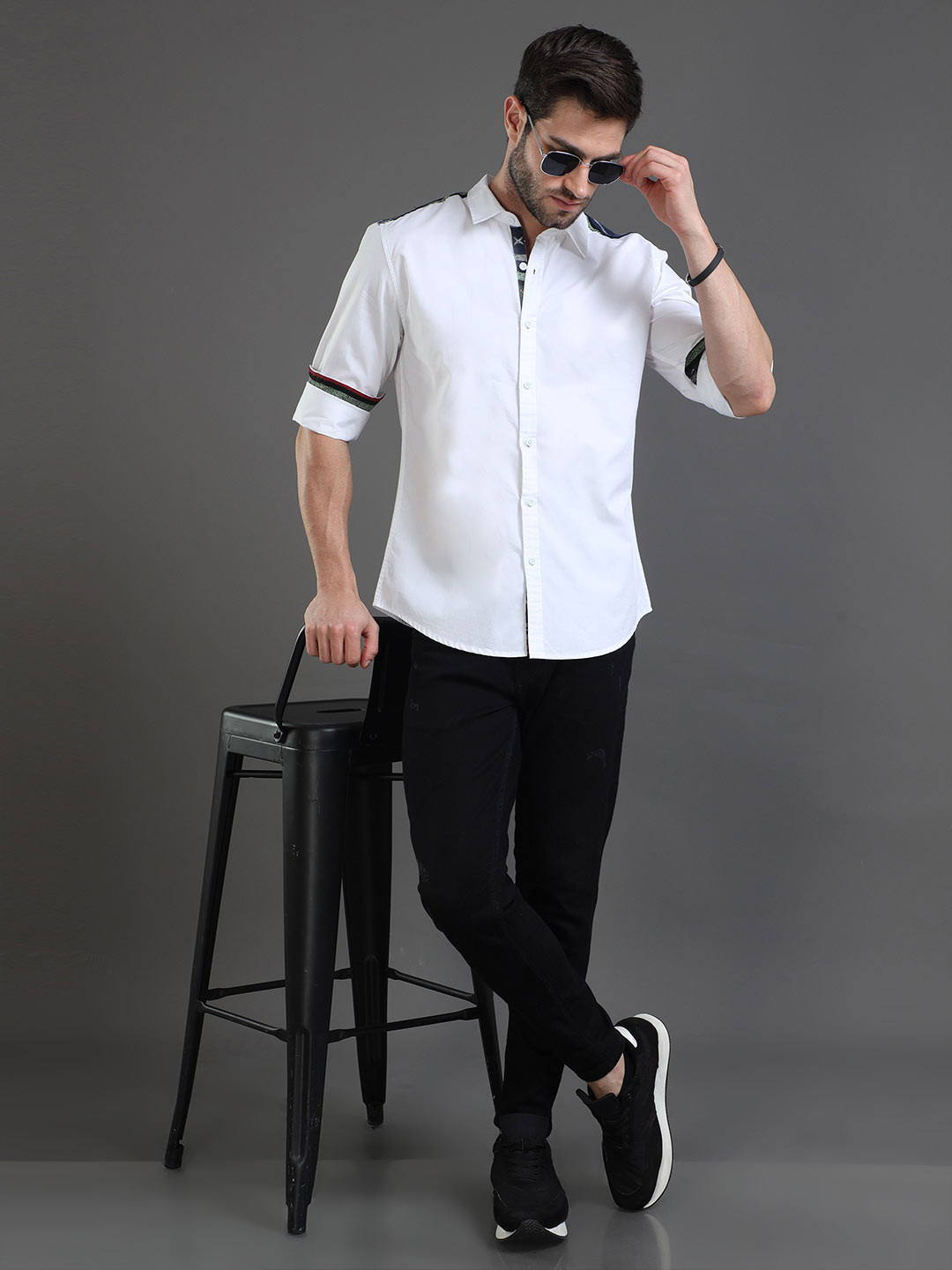 HERE&NOW Slim Fit Cotton Casual Shirt - Image 5