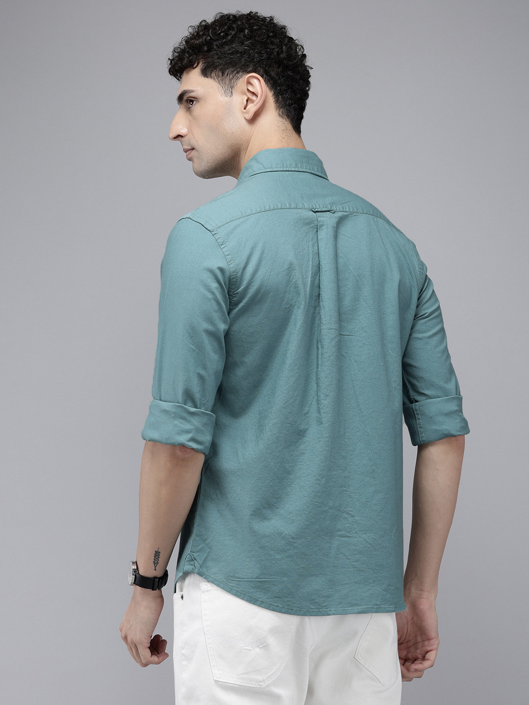 U.S. Polo Assn. Tailored Fit Opaque Pure Cotton Casual Shirt - Image 5