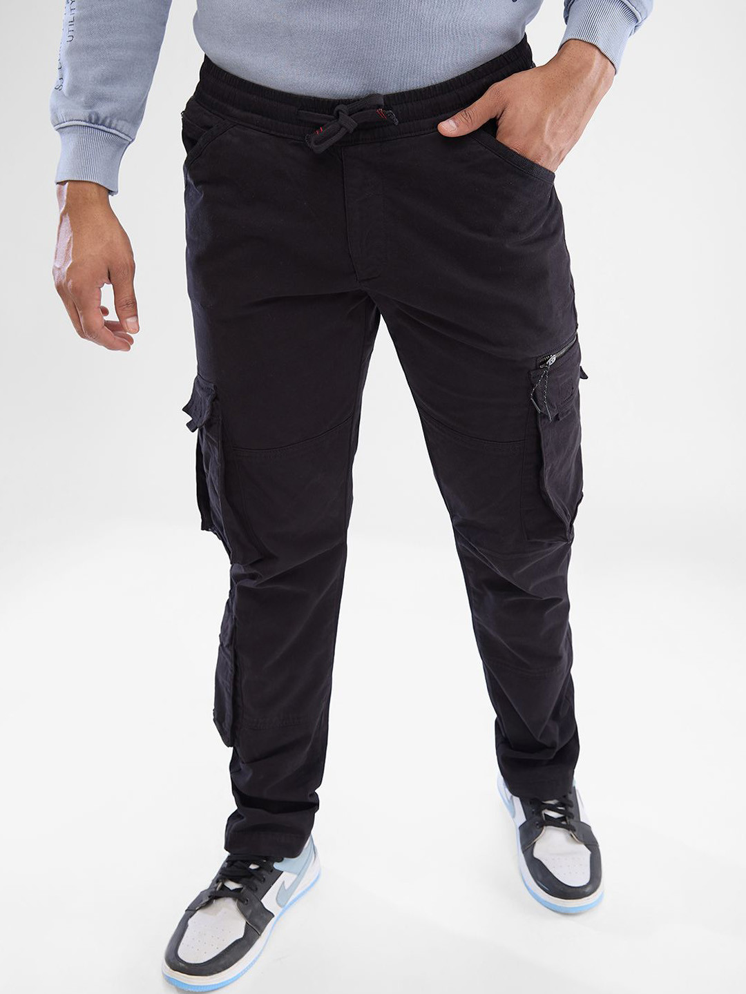 SPYKAR Men Mid-Rise Cotton Cargos Trousers