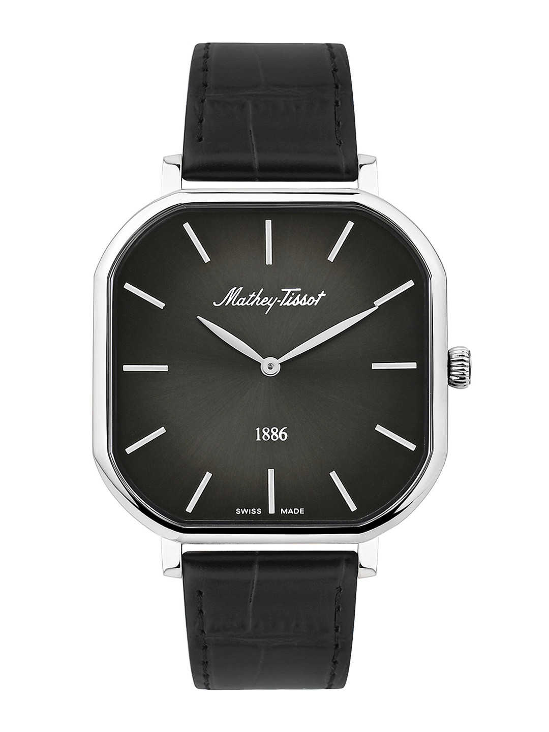 Mathey-Tissot Swiss Made Men Dial & Leather Textured Straps Analogue Watch H7917ALN