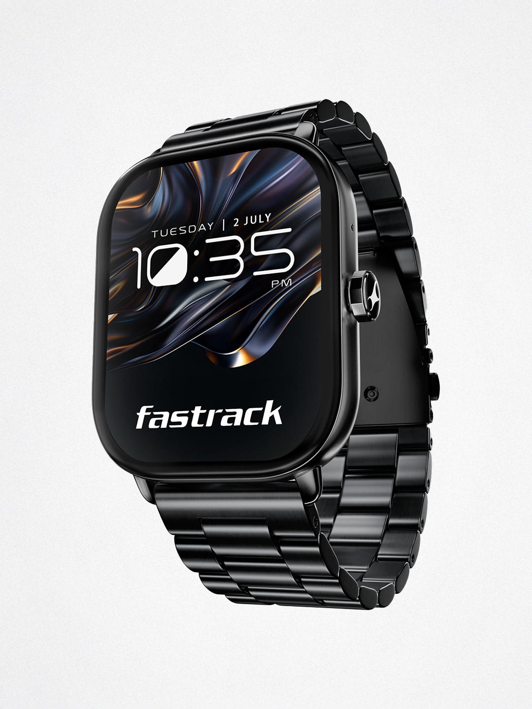 Fastrack Radiant FX2 2.04 Inch AMOLED AOD Premium Design Functional Crown SS Strap Smartwatch