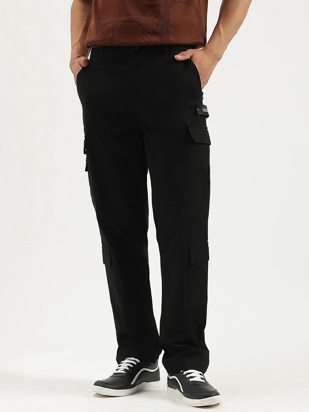 United Colors of Benetton Men Regular Fit Mid Rise Cargo Trousers