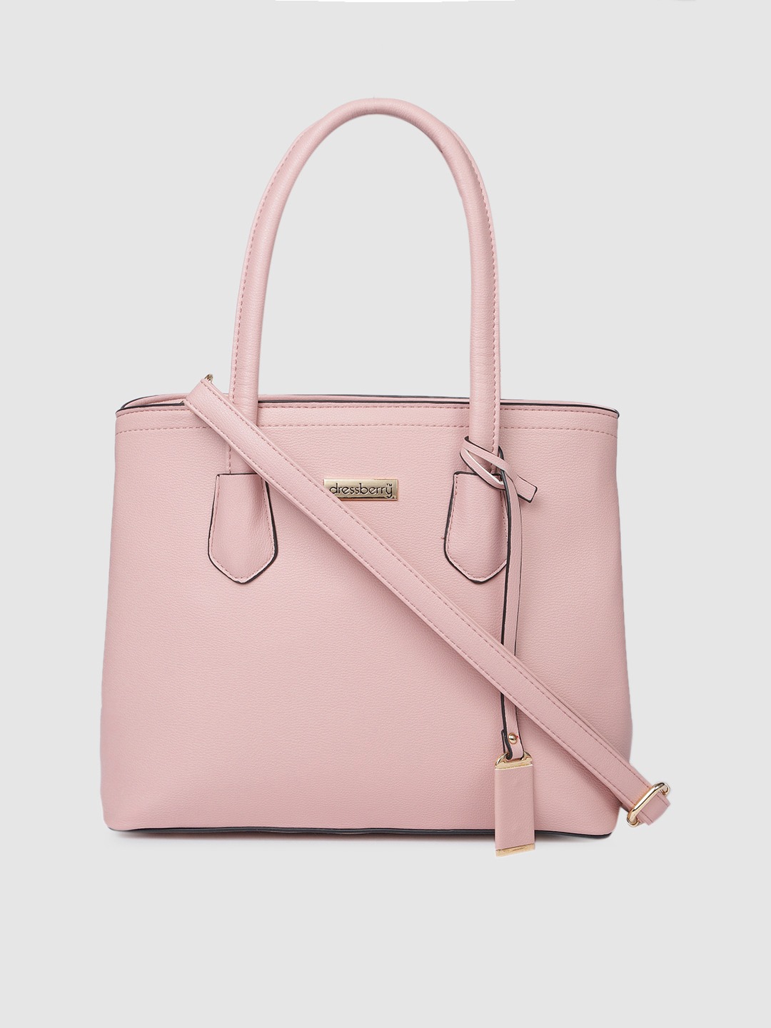 Buy DressBerry Pink Solid Shoulder Bag