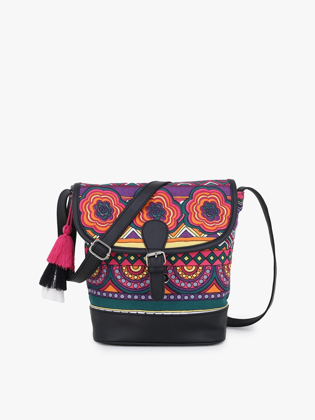 Anekaant Multicoloured Self Design Sling Bag
