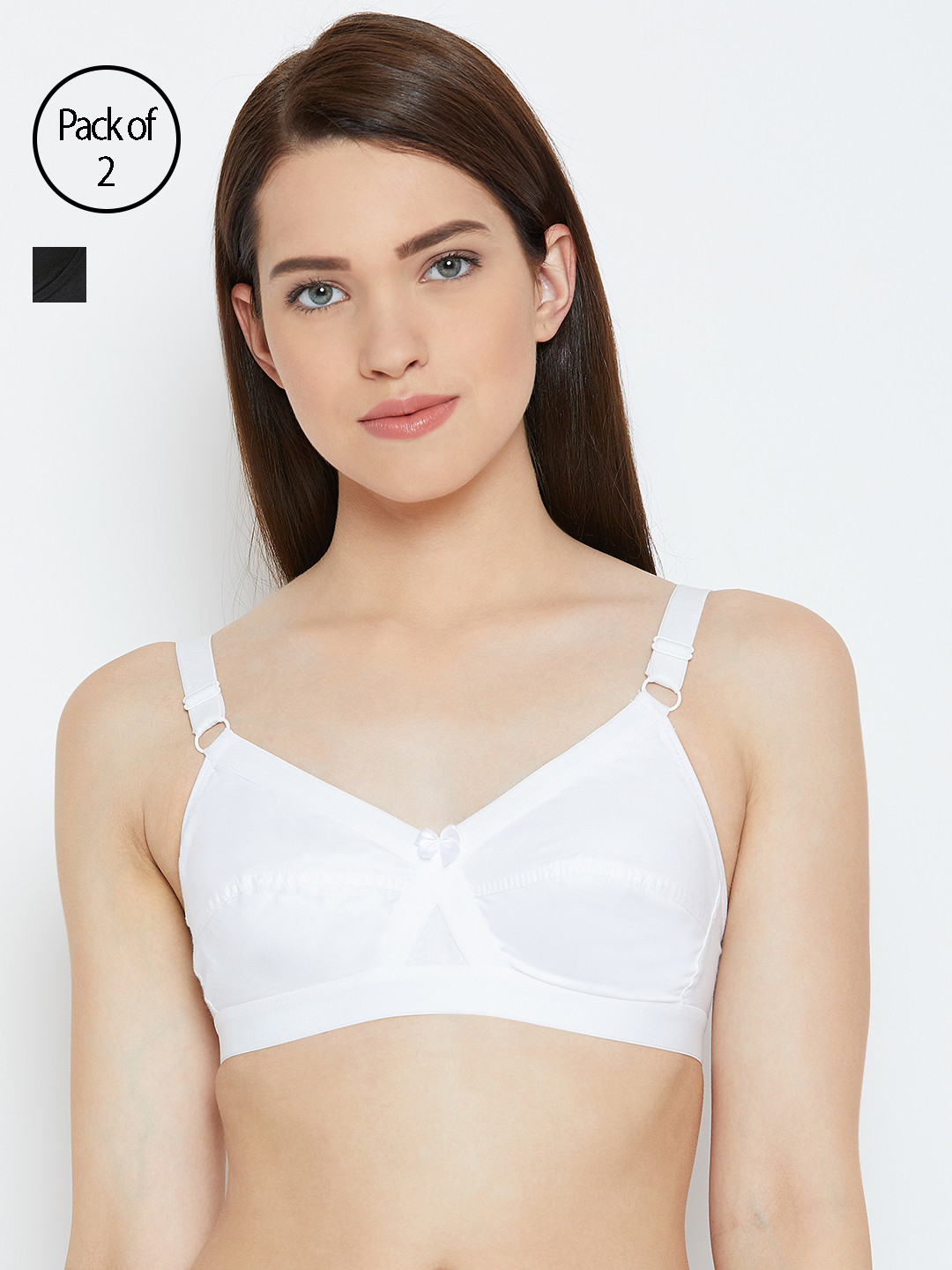 

Lady Lyka Women White and Black Pack of 2 Everyday Bras MONALISA-WHT-BLK-Multi