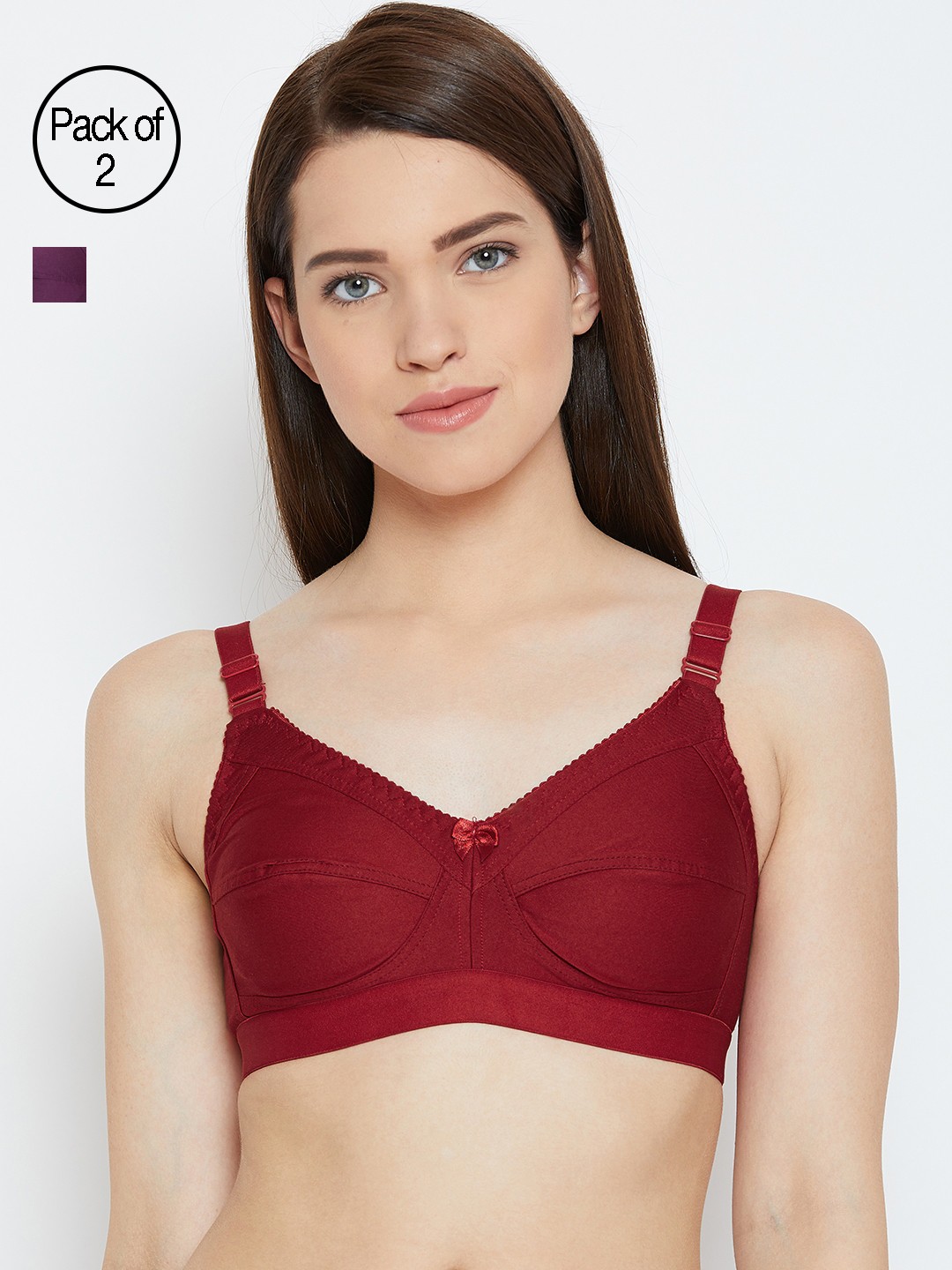 

Lady Lyka Women Maroon and Burgundy Pack of 2 Everyday Bras MONALISA-MRN-WHN-Multi