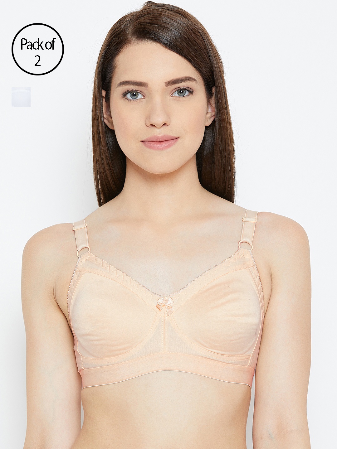 

Lady Lyka Women Beige and White Pack of 2 Everyday Bras SONAL-SKN-WHT-Multi