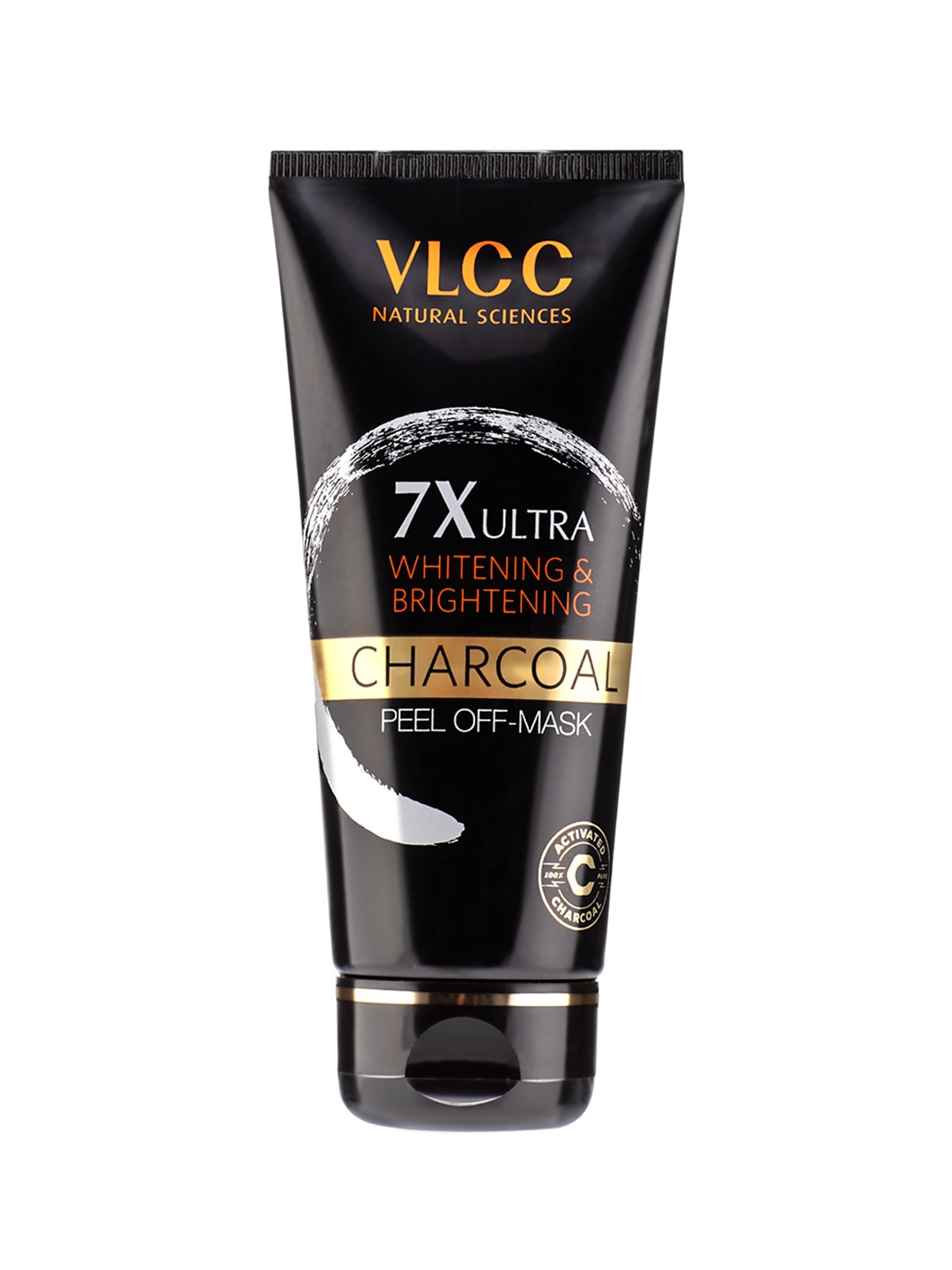 VLCC Deep Cleans 7X Ultra Whitening & Brightening Charcoal Peel Off Mask - 100 g