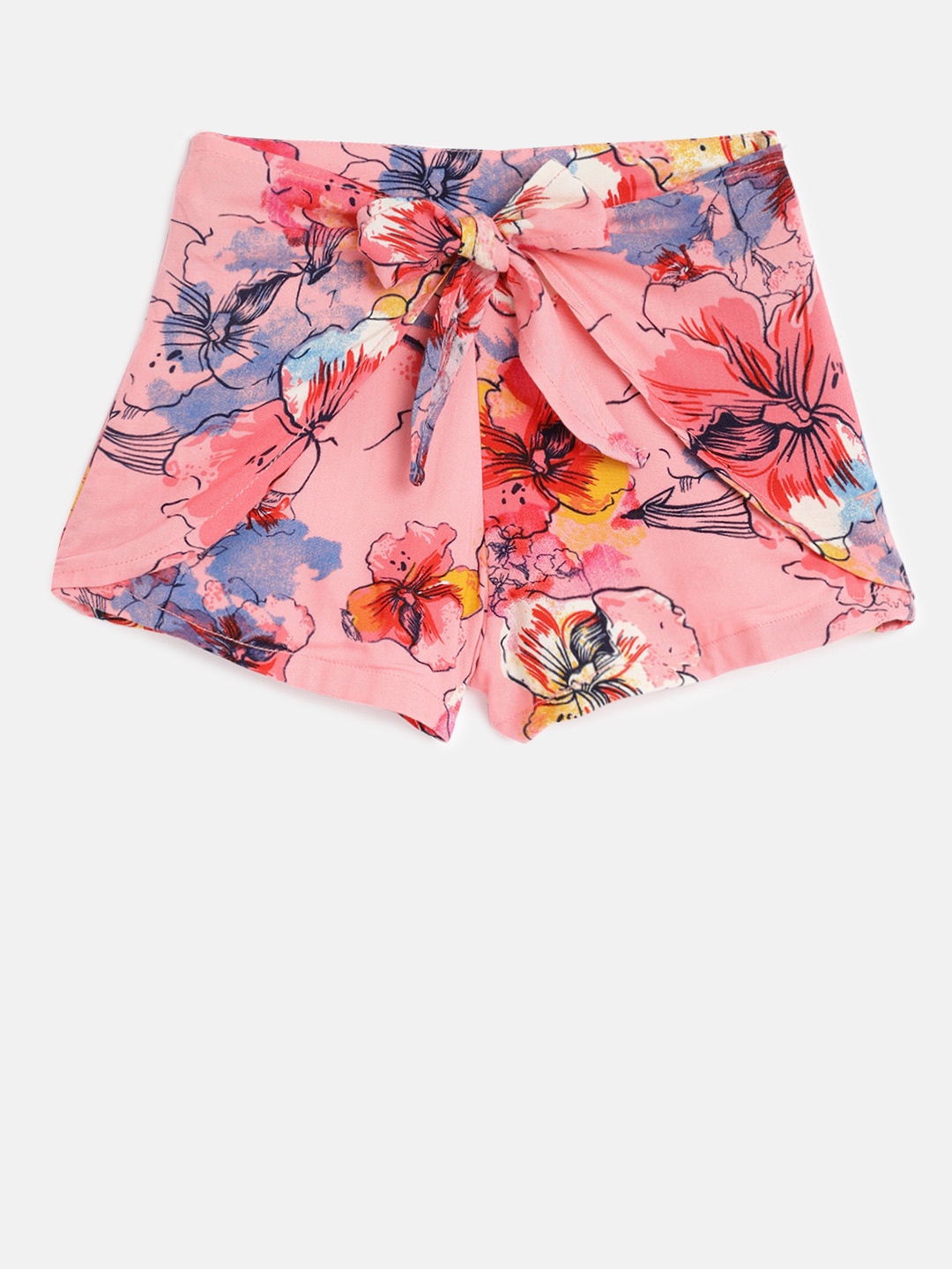 

Palm Tree Girls Pink Printed Regular Fit Shorts