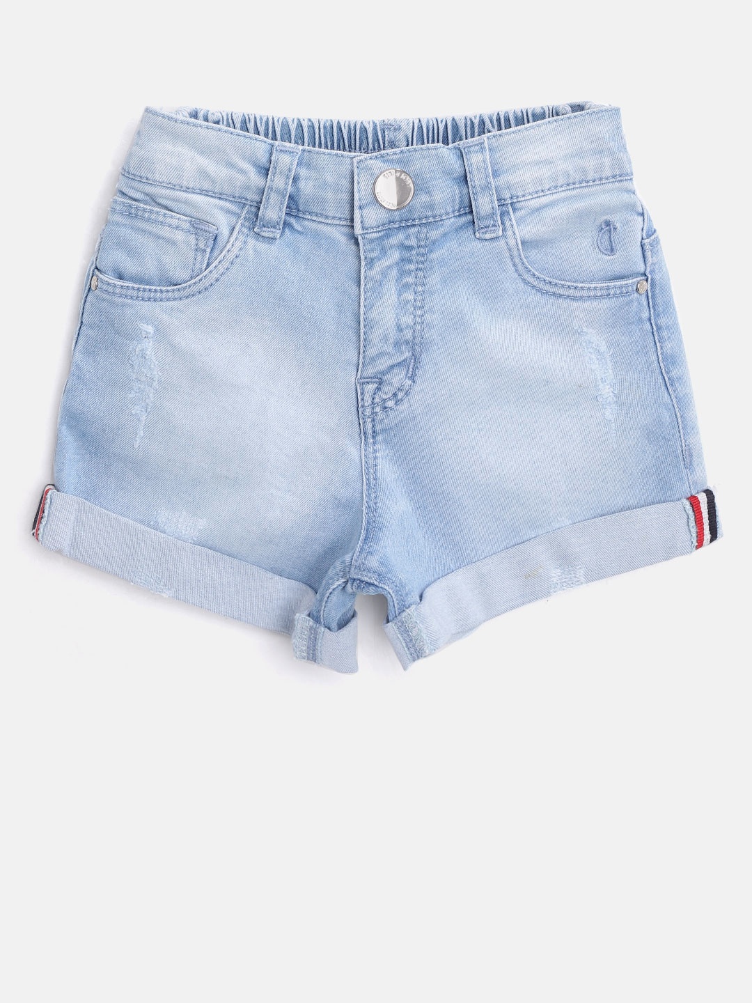 

Gini and Jony Girls Blue Washed Regular Fit Denim Shorts