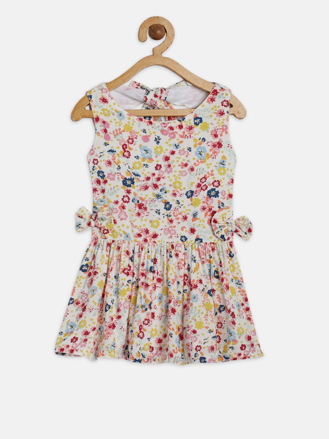 

Gini and Jony Girls Multicoloured Drop-Waist Dress, Multi