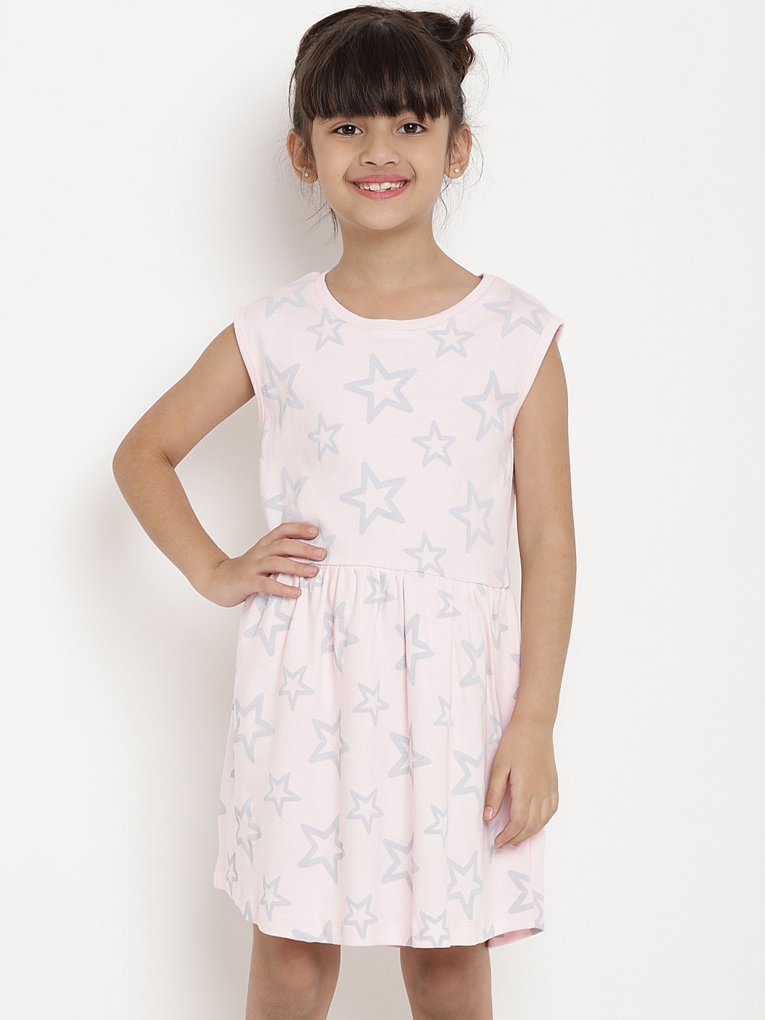 

berrytree Girls Pink A-Line Organic Cotton Sustainable Dress