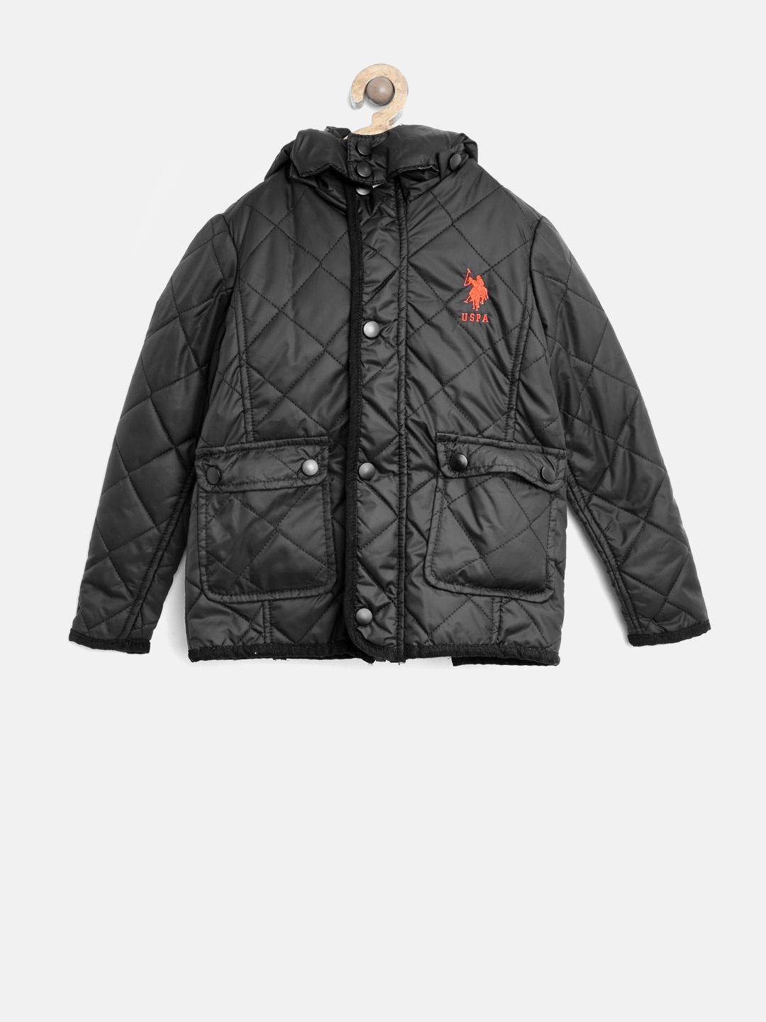 

U.S. Polo Assn. Kids Boys Black Quilted Jacket