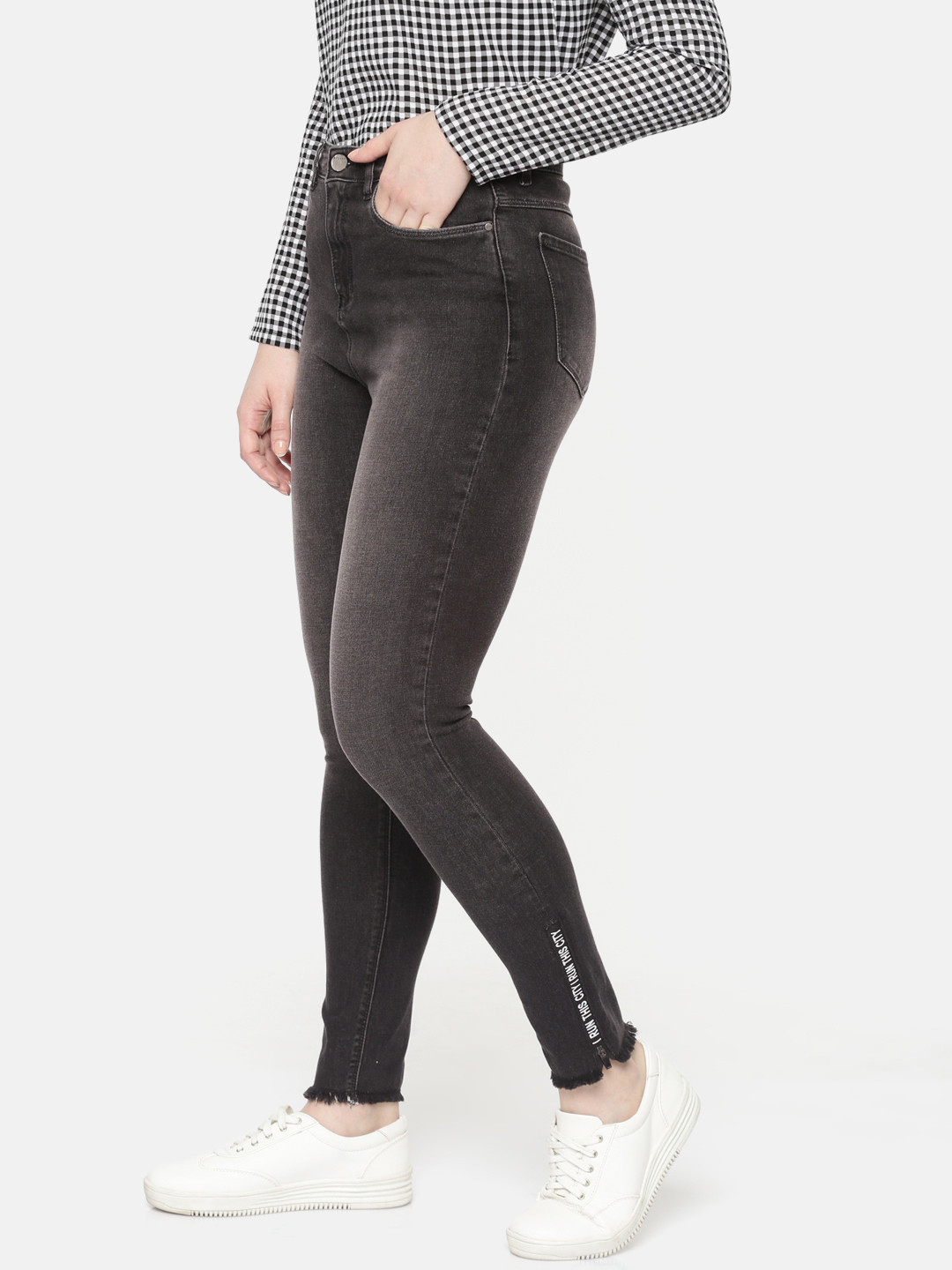 

SPYKAR Women Black Alexa Super Skinny Fit High-Rise Clean Look Stretchable Ankle Jeans