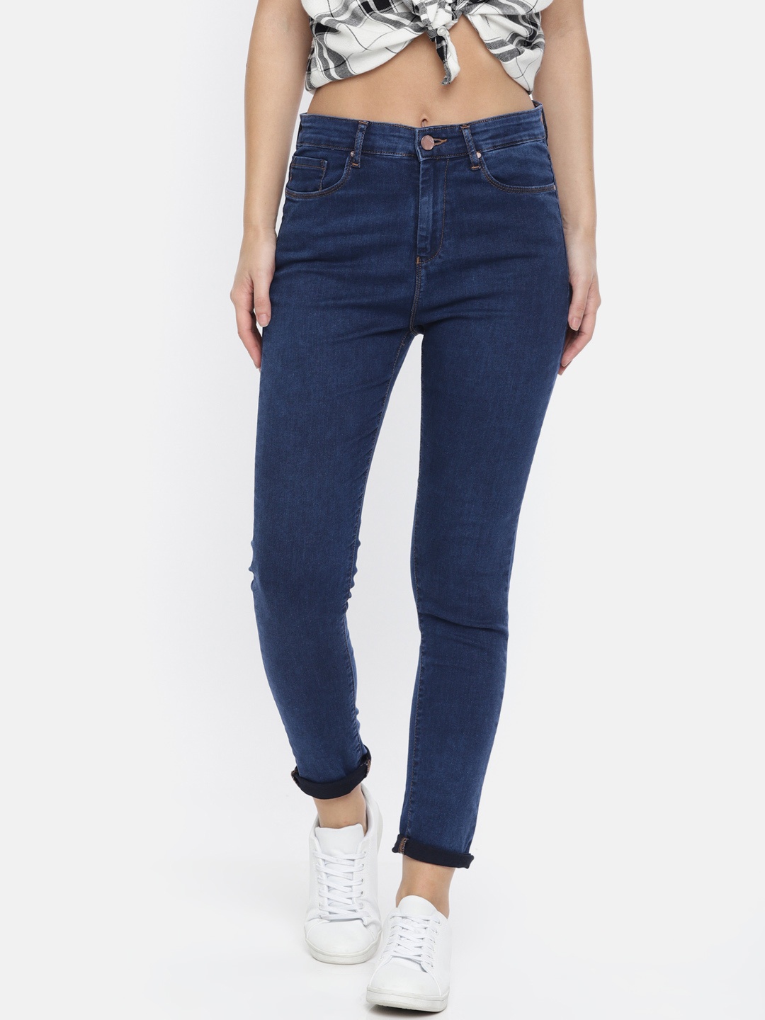 

SPYKAR Women Blue Alexa Super Skinny Fit High-Rise Clean Look Stretchable Jeans