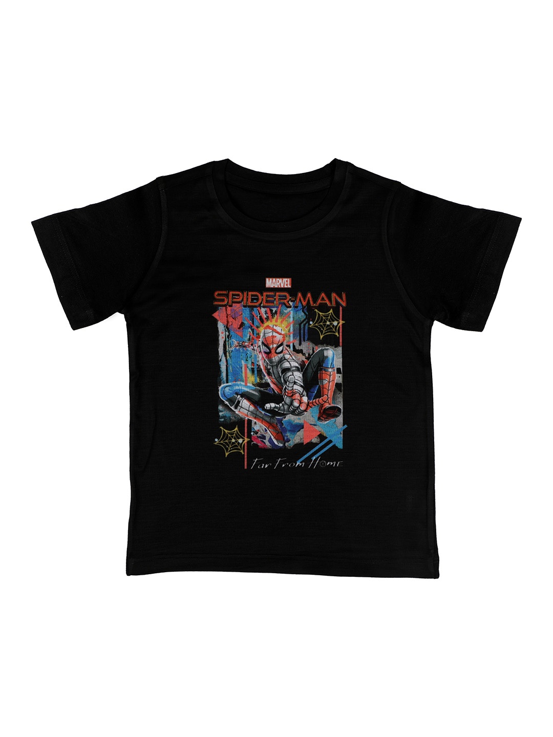 

Marvel by Wear Your Mind Boys Black Printed Round Neck T-shirt