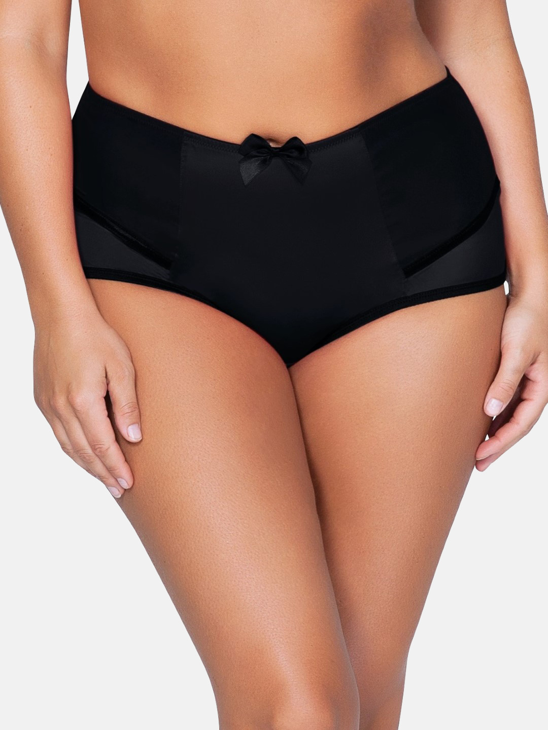 

PARFAIT Plus Size Women Black Solid High-Rise Hipster Briefs 6917