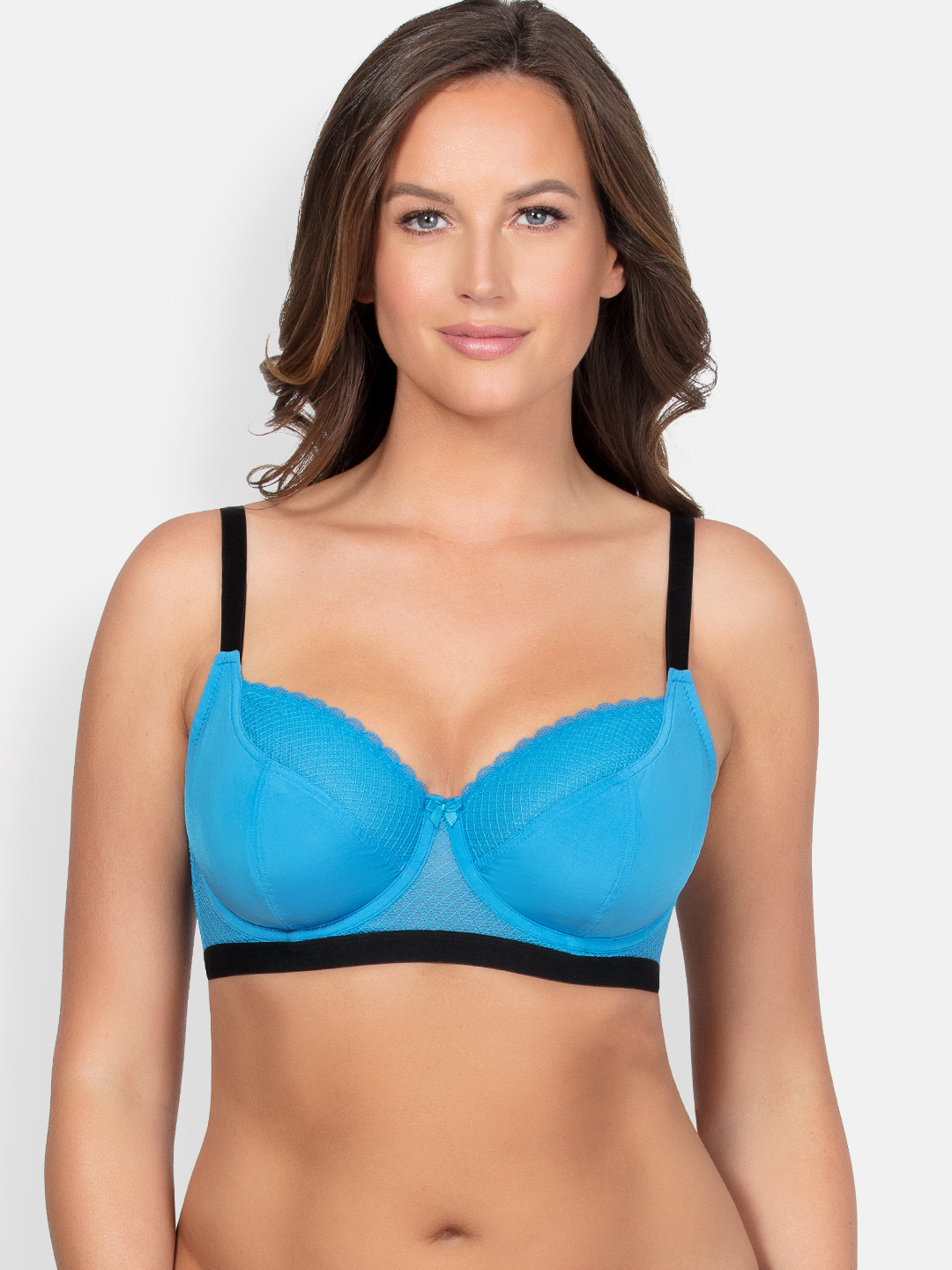 

PARFAIT Plus Size Blue Solid Underwired Non Padded Everyday Bra P5522