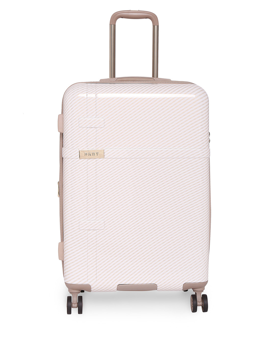 

DKNY Unisex Gold Toned & White Lavish HS Range Cabin Trolley Bag