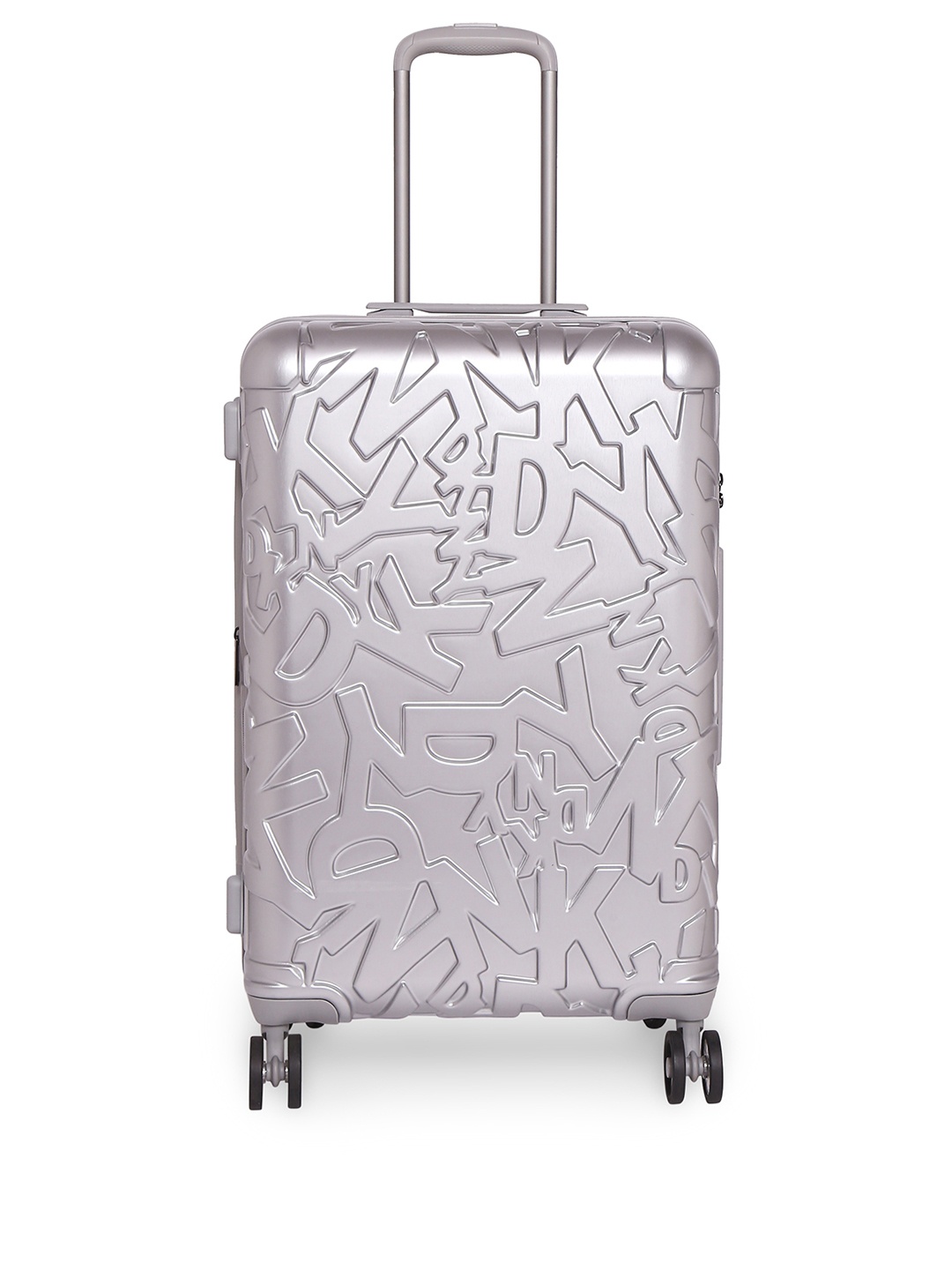 

DKNY Unisex Silver-Toned Chaos Range Pewter Textured Cabin Trolley Bag