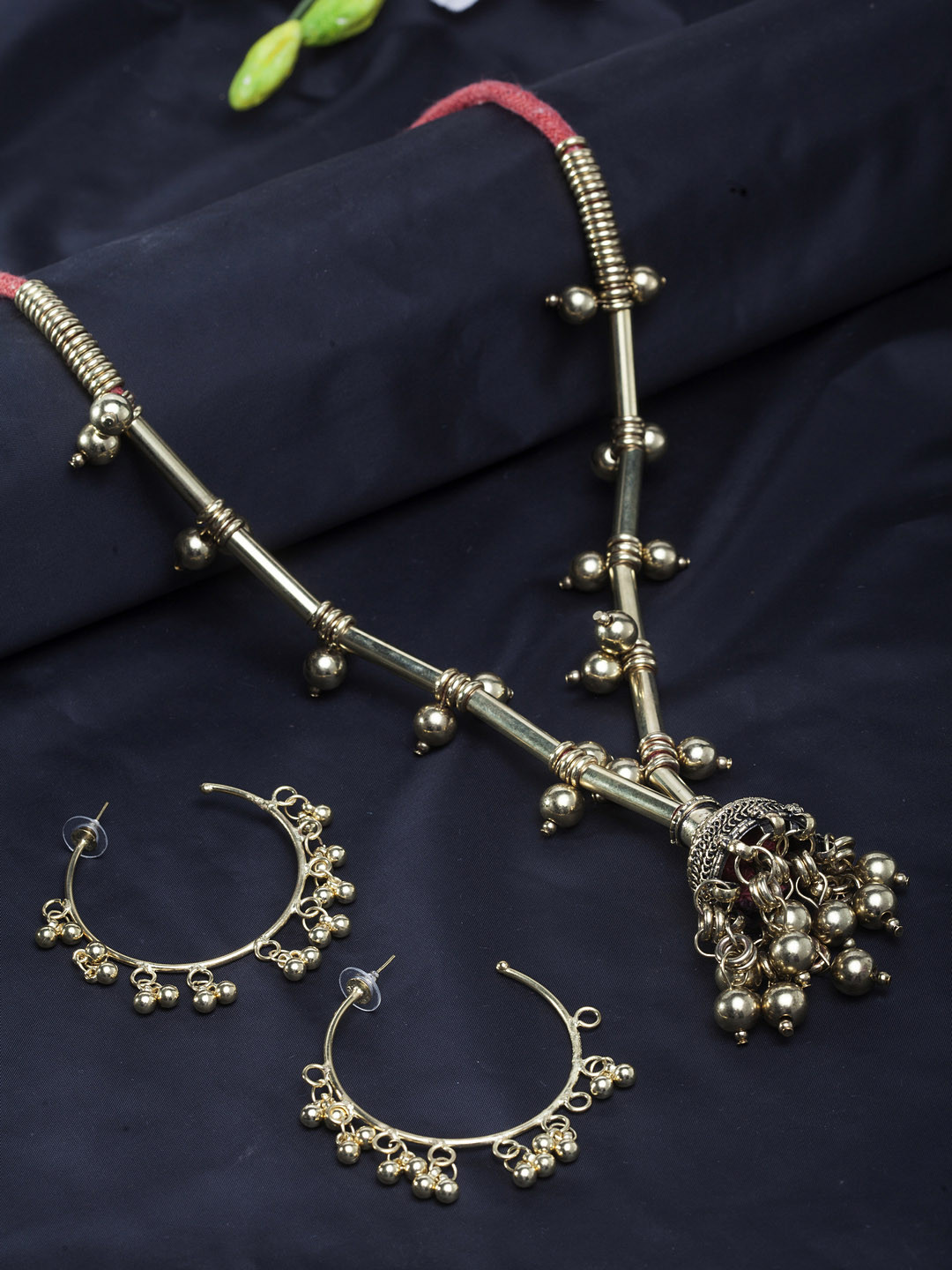 

Moedbuille Women Gold-Plated Handcrafted Jewellery Set