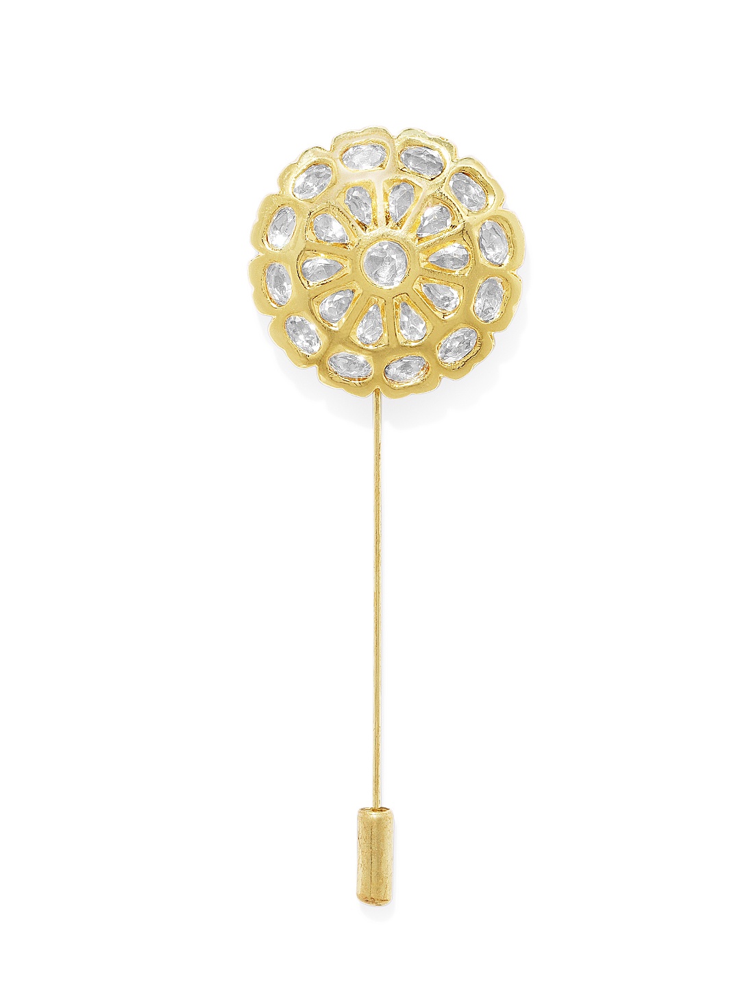 

AccessHer Men Gold-Toned Embellished Lapel Pin