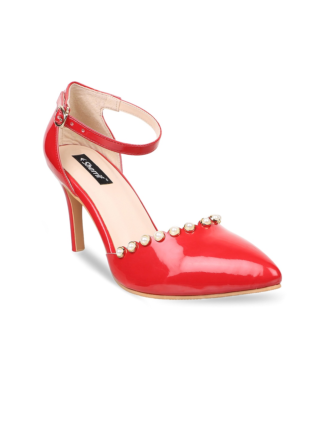 

Sherrif Shoes Women Red Solid Heels