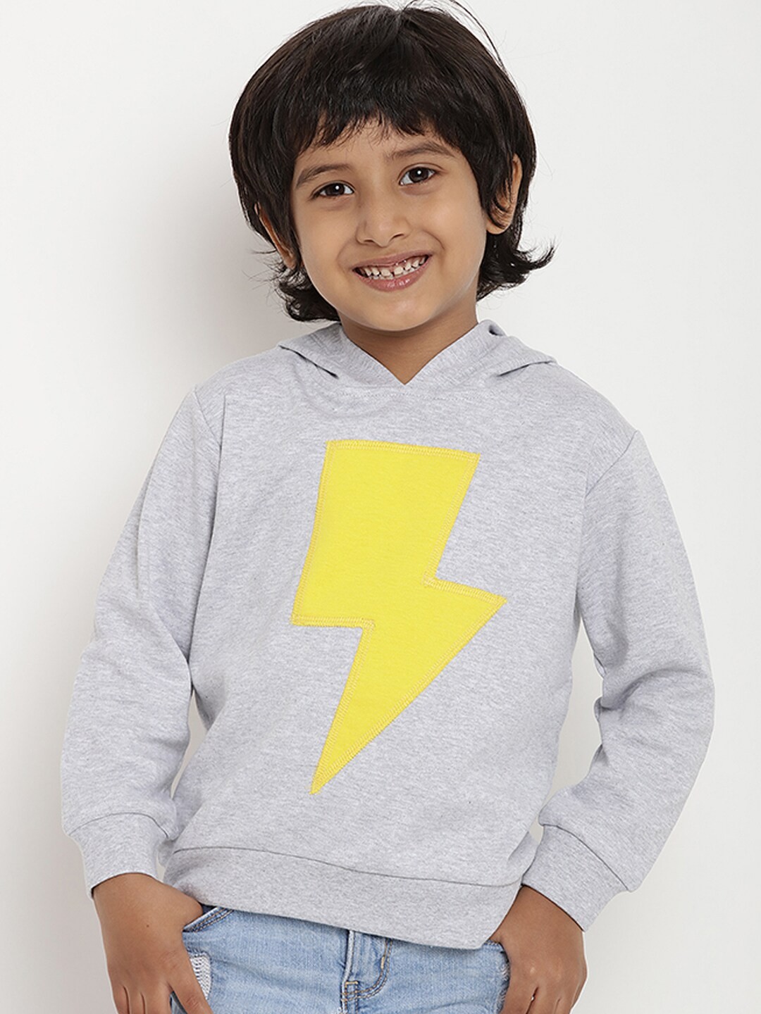

berrytree Unisex Grey Solid Hooded Sustainable Sweatshirt