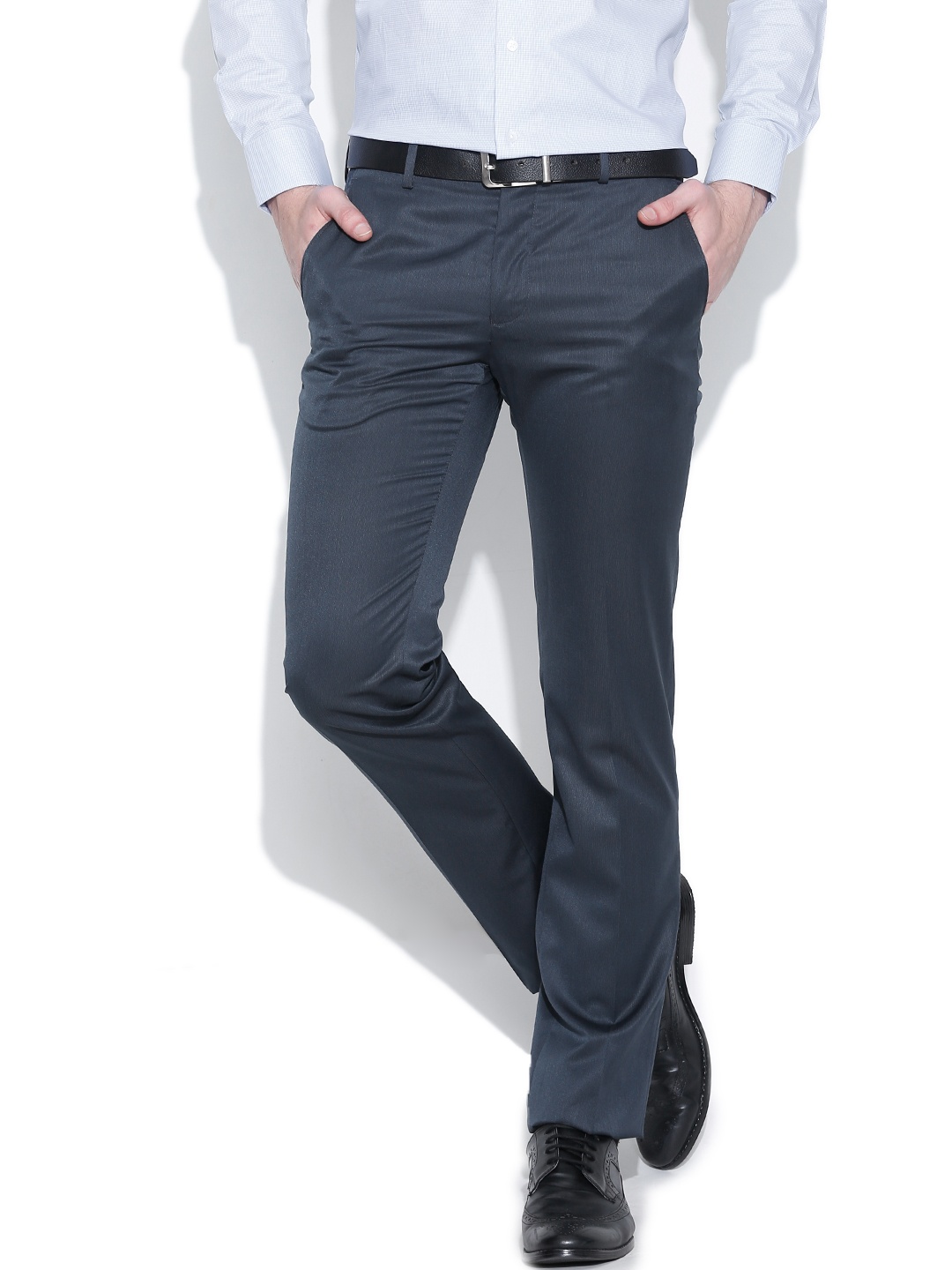 

Van Heusen Blue Slim Formal Trousers