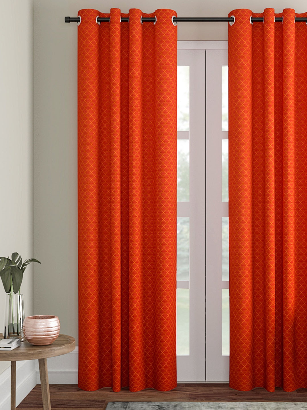

Soumya Orange Single Door Curtain