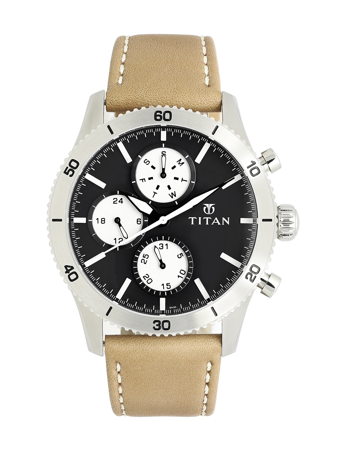 

Titan Purple OTS 3 Wells Men Black Analogue watch NL90105KL02