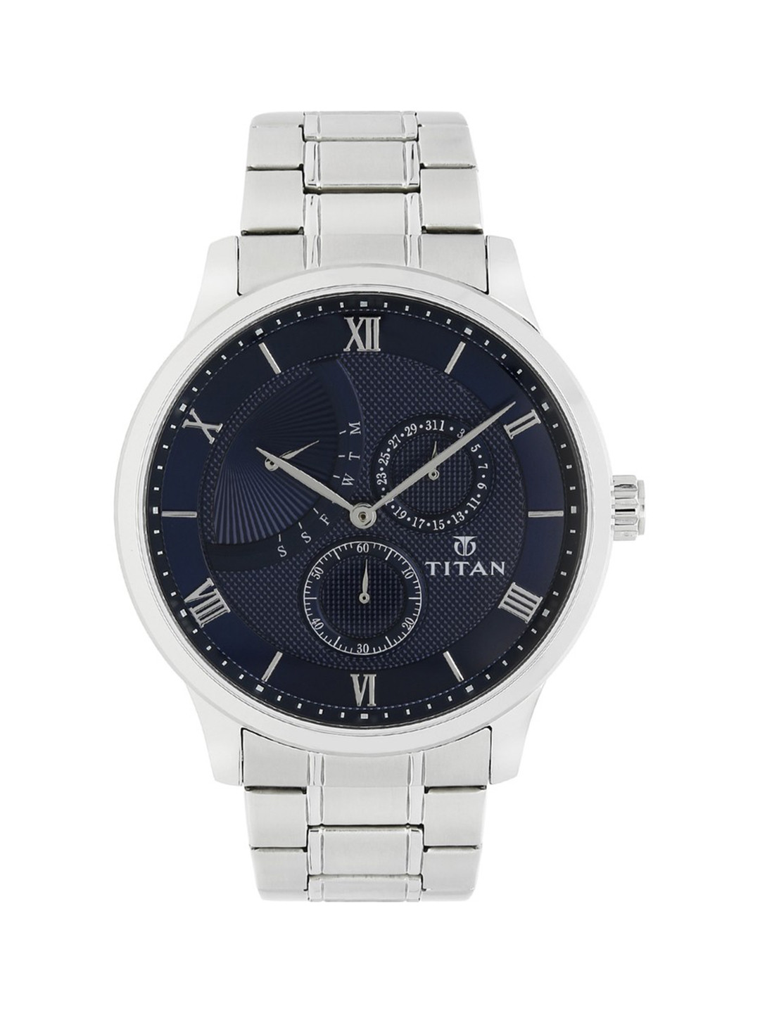 

Titan Retrograde Men Blue Analogue watch NL90101SM01