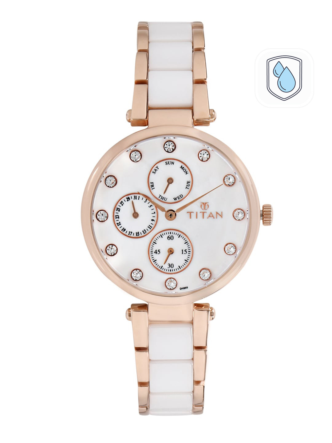 

Titan Women White Analogue Watch 95062WD02