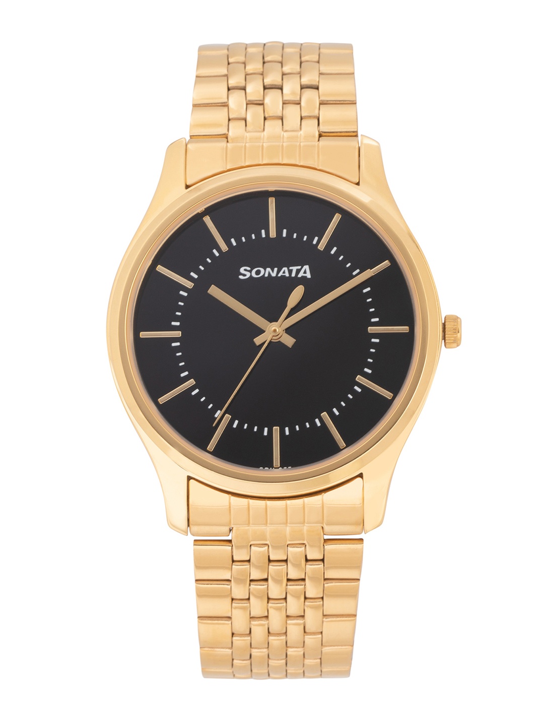 

Sonata Essentials Men Black Analogue watch NL77082YM01