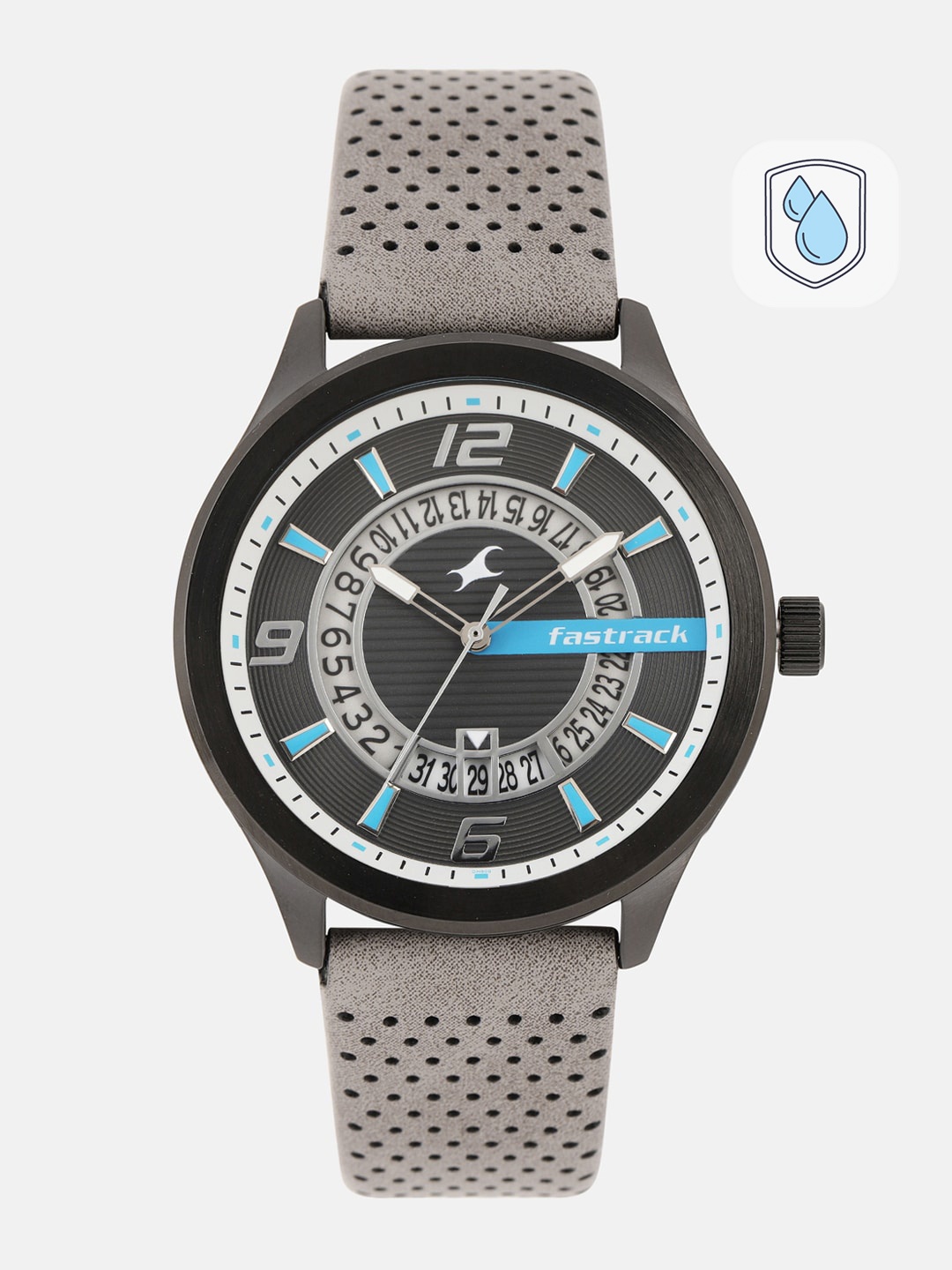 

Fastrack Men Charcoal Grey Analogue Watch 38050NL02