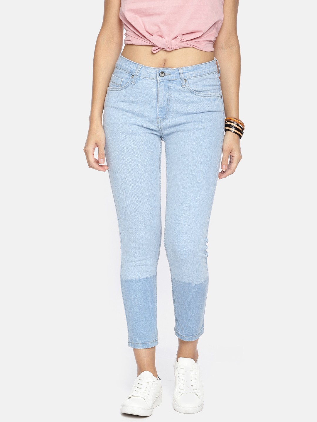

The Roadster Lifestyle Co Women Blue Skinny Fit Mid-Rise Clean Look Jeans