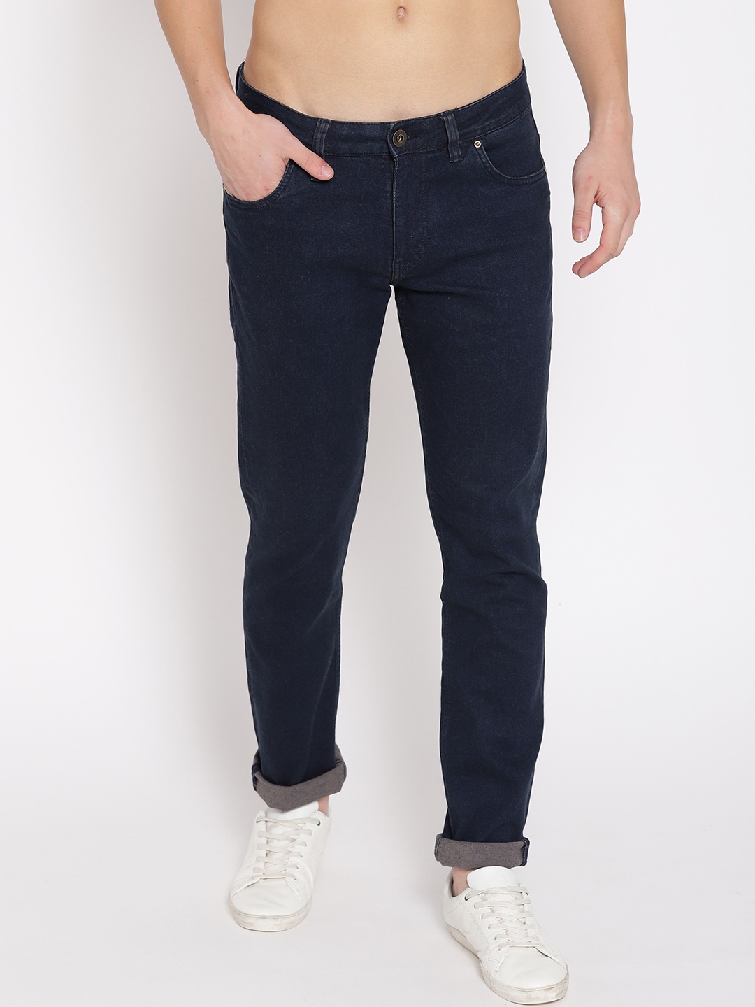 

Roadster Men Navy Blue Slim Fit Mid-Rise Clean Look Stretchable Jeans