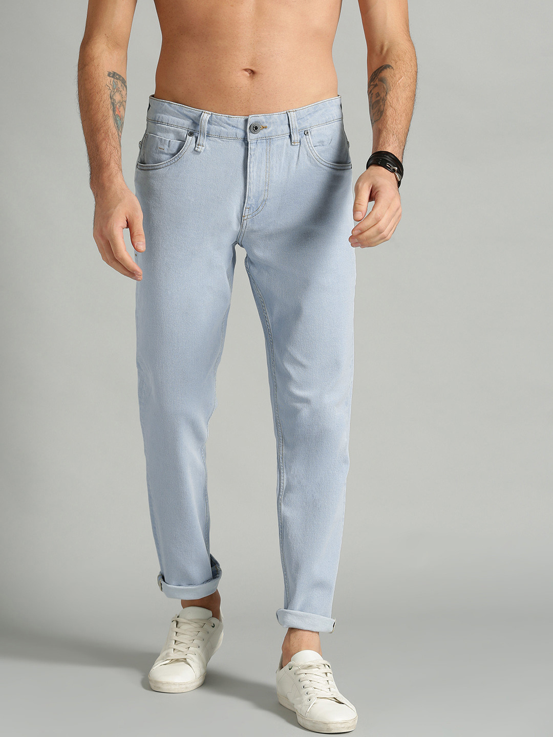 Roadster Men Blue Slim Fit Mid-Rise Clean Look Stretchable Jeans