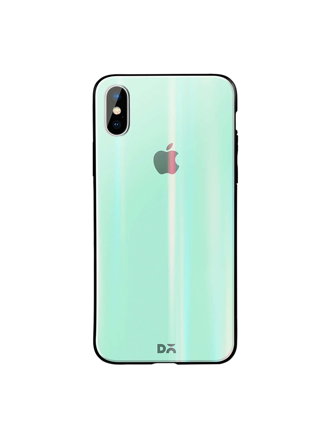 

DailyObjects Sea Green iPhone X Holographic Glass Case Cover