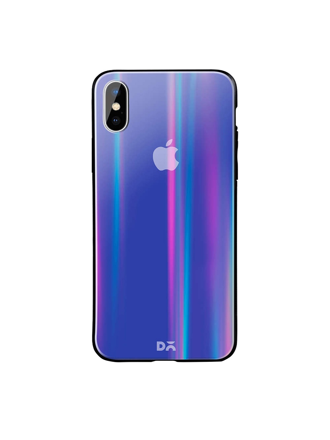 

DailyObjects Blue iPhone XS Max Holographic Glass Case Cover