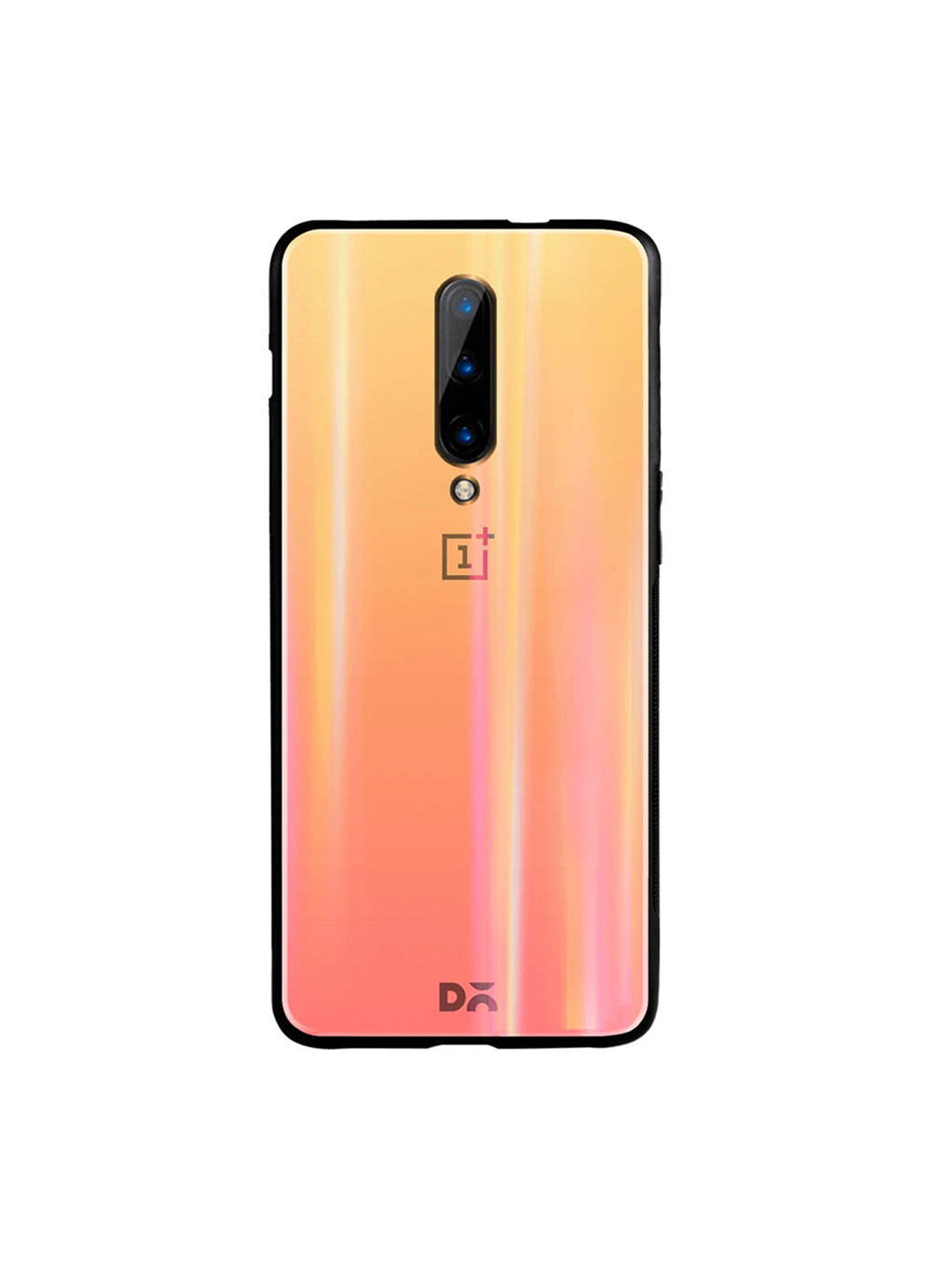

DailyObjects Peach-Coloured & Orange OnePlus 7 Pro Holographic Glass Case Cover