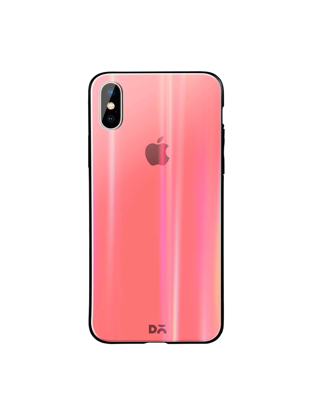 

DailyObjects Pink iPhone XS Max Holographic Glass Case Cover