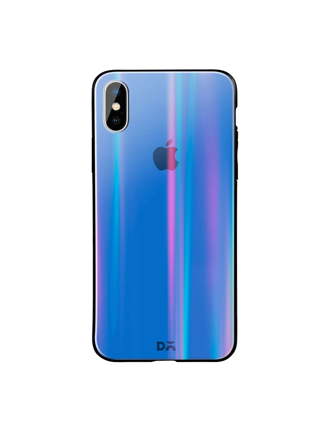 

DailyObjects Blue iPhone X Holographic Glass Case Cover