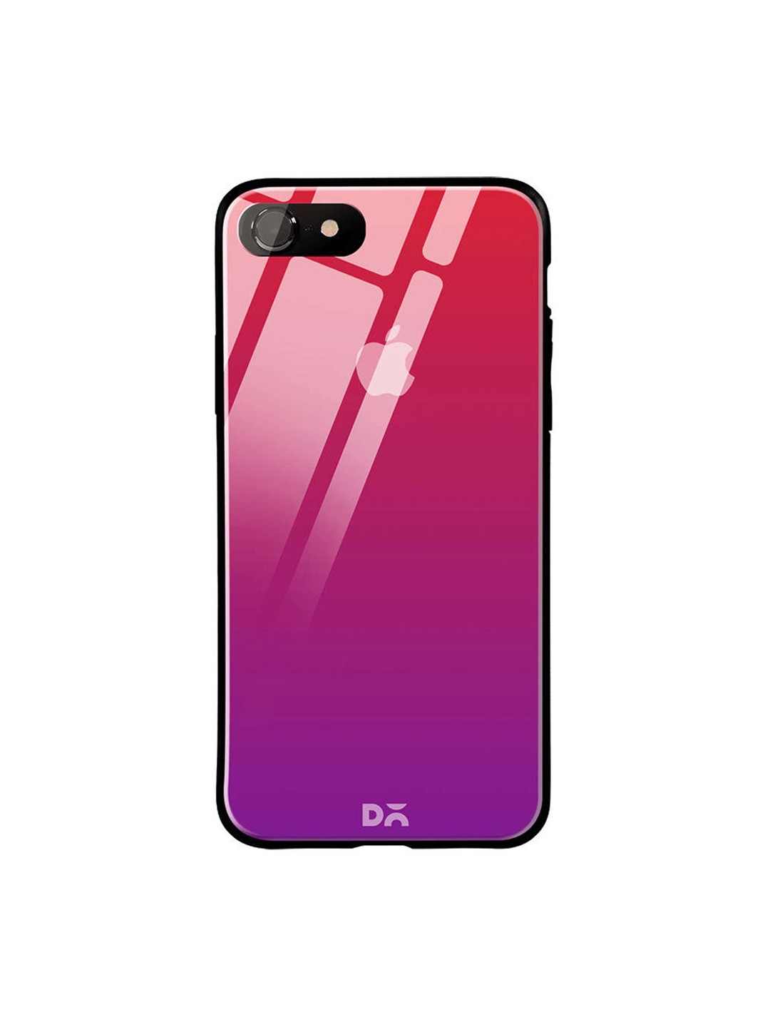 

DailyObjects Pink & Purple iPhone 8 Glass Case Cover
